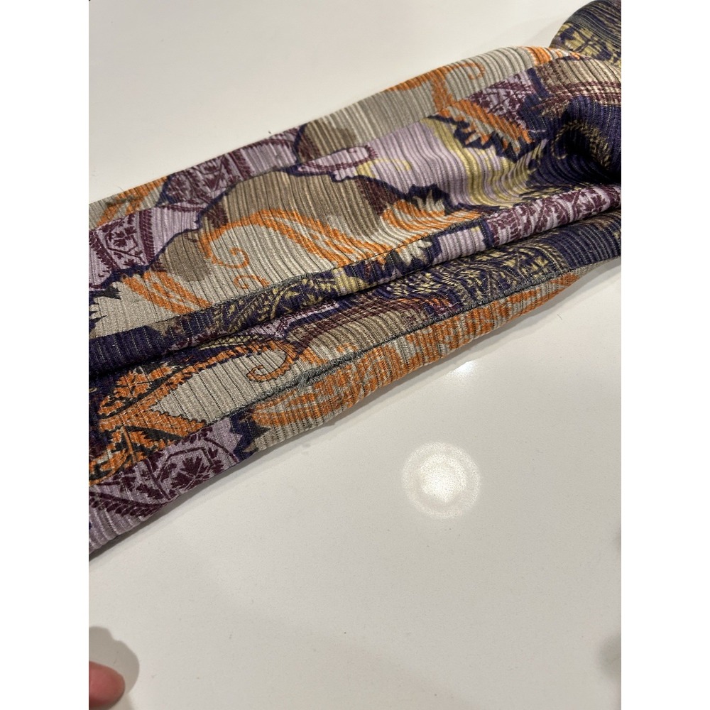 ETRO MILANO Purple Gray Orange Paisley Wool Silk Blend Blazer Jacket Sz 42 - Picture 8 of 13